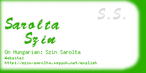 sarolta szin business card